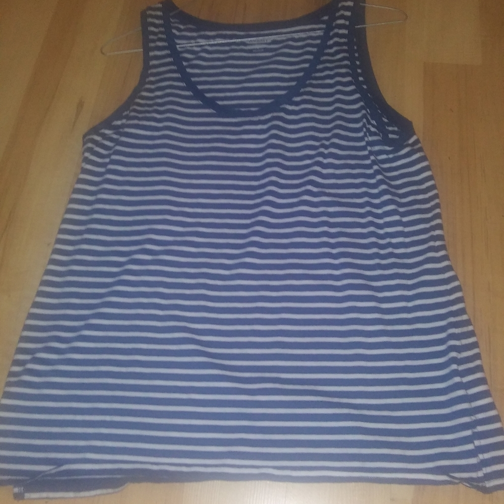 Old navy, navy blue and white sripped tank top